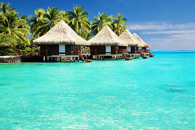 luxury huts, Maldives